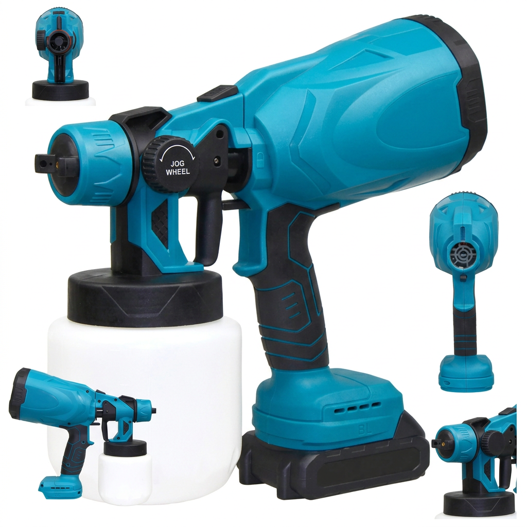 Cordless Paint Sprayer 18V Electric Spray Gun 1L Tank for Fences Walls Furniture Model AirPaint Professional