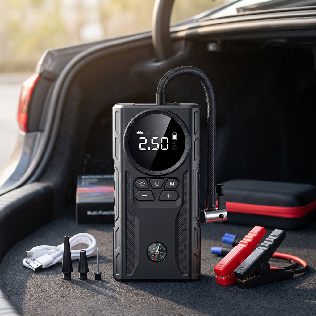 Jump Starter Tyre Inflator 4 in 1 39800mAh RoadSafe | Forjato