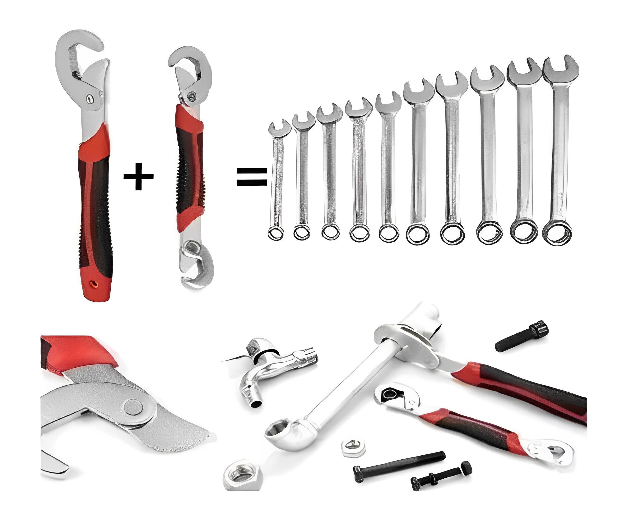 Maleta de Ferramentas Chave Catraca Modelo GearSet com 46 Peças em Aço Titânio