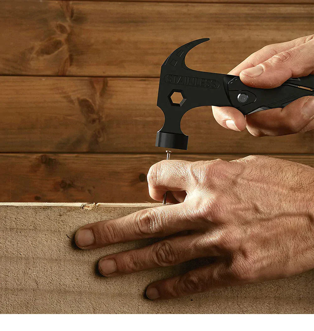 Martelo Multifuncional 16 em 1 Modelo HammerX – Aço Inoxidável, Compacto e Ultra-Resistente