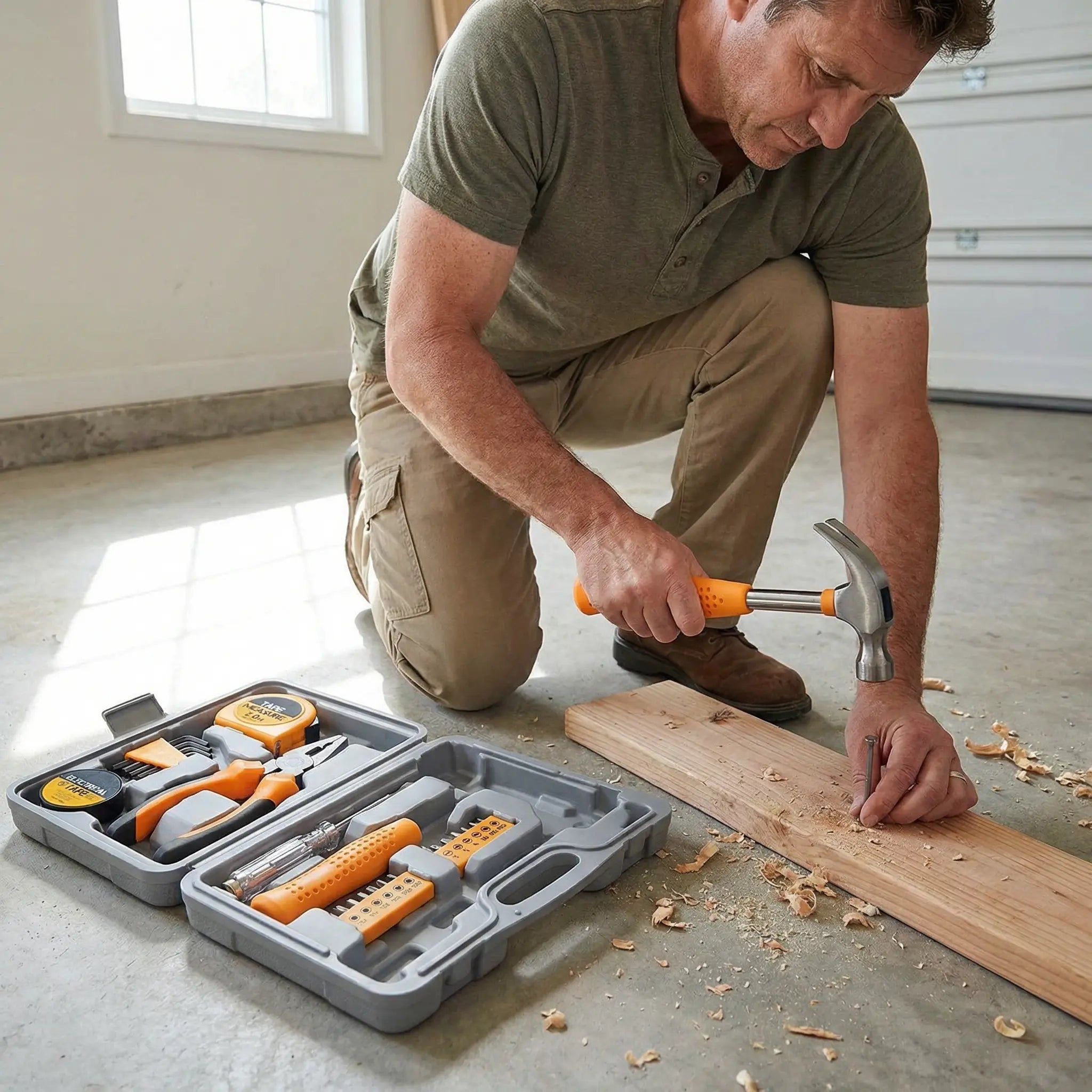 Maleta de Ferramentas Manuais Modelo ToolMaster - Kit 24 Peças para Reparos Domésticos