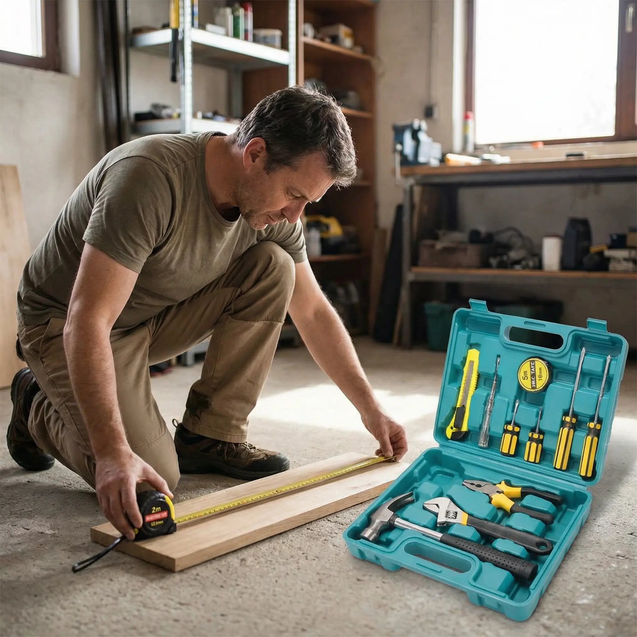 Maleta de Ferramentas Manuais Modelo MultiPro - Kit 12 Peças Para Reparos Domésticos e Automotivos (Cópia)