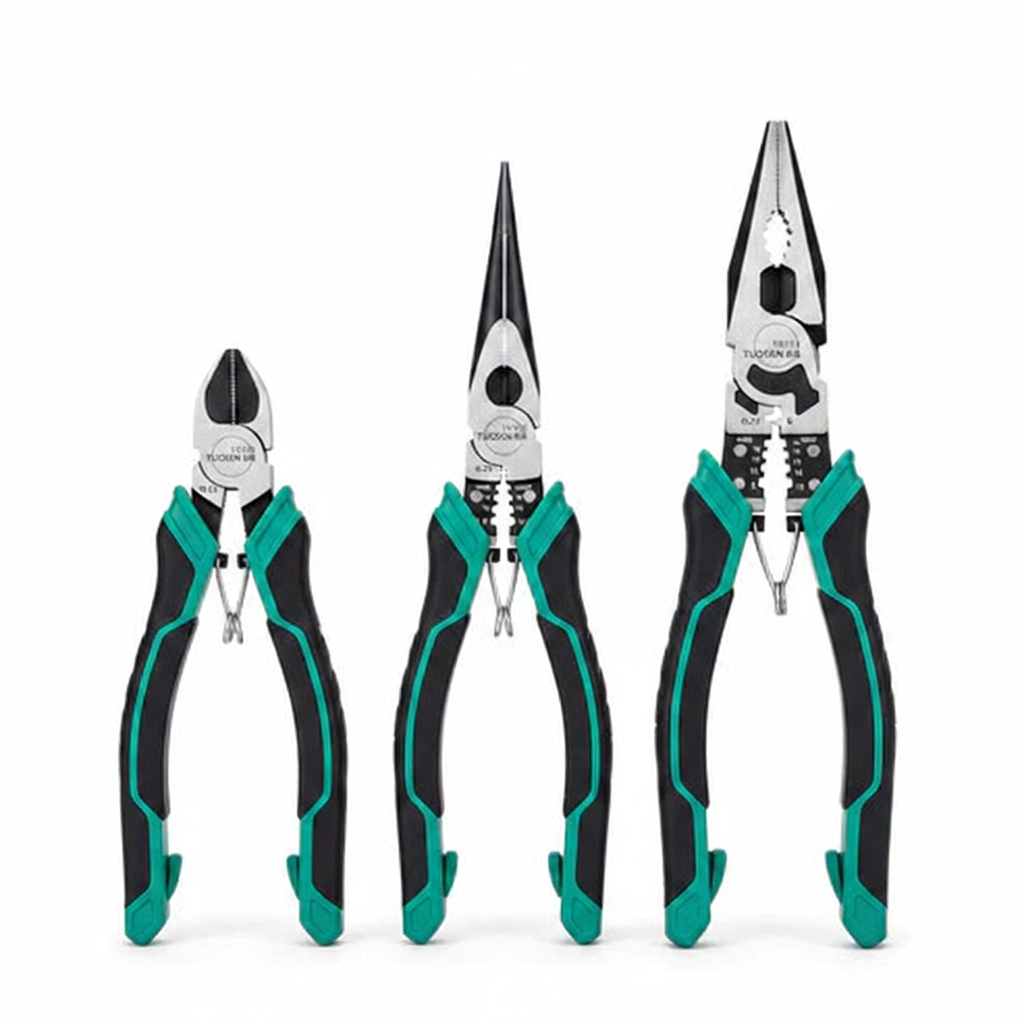Pliers Set 3 Piece Combination Long Nose Cutting ForjaGrip | Forjato
