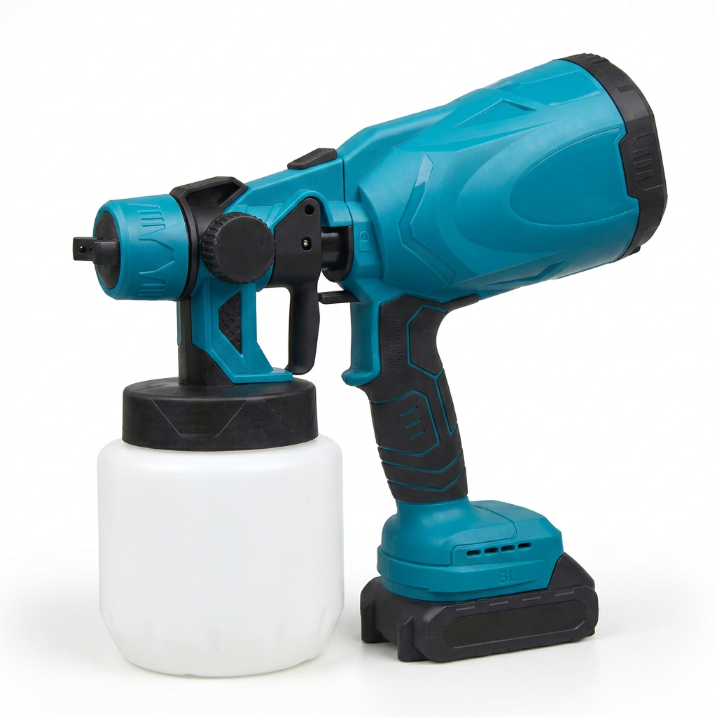 Cordless Paint Sprayer 18V Electric Spray Gun 1L Tank for Fences Walls Furniture Model AirPaint Professional