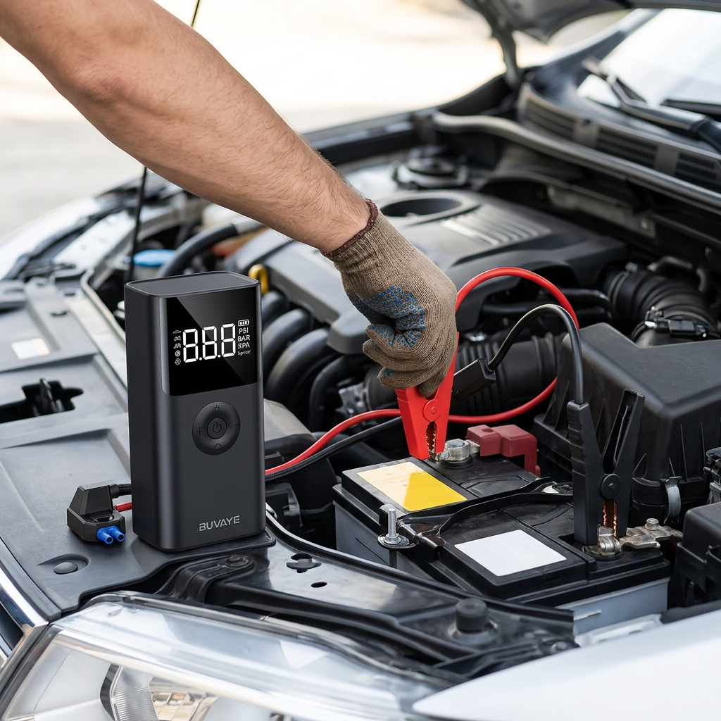 Jump Starter with Air Compressor 2500A PowerJump | Forjato