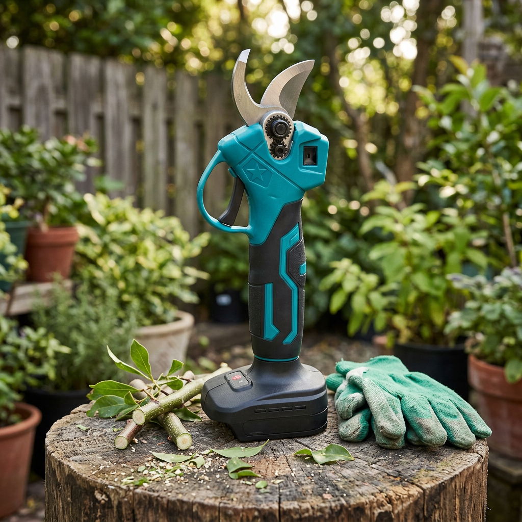 Cordless Electric Pruning Shears 21V Titanium Blade Battery Powered Branch Cutter Model ForjaCut Professional