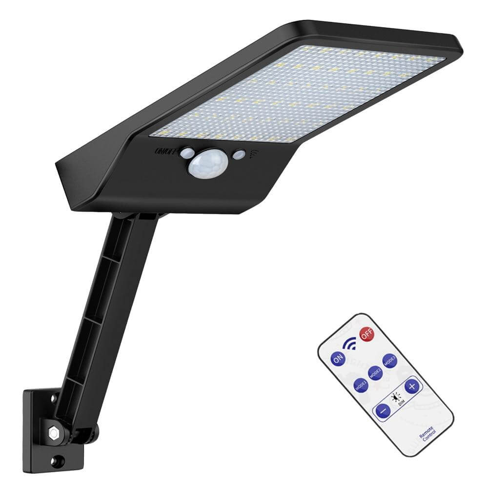 Solar Security Light Outdoor Motion Sensor 800LM Waterproof with Remote Control Model ForjaGlow Professional