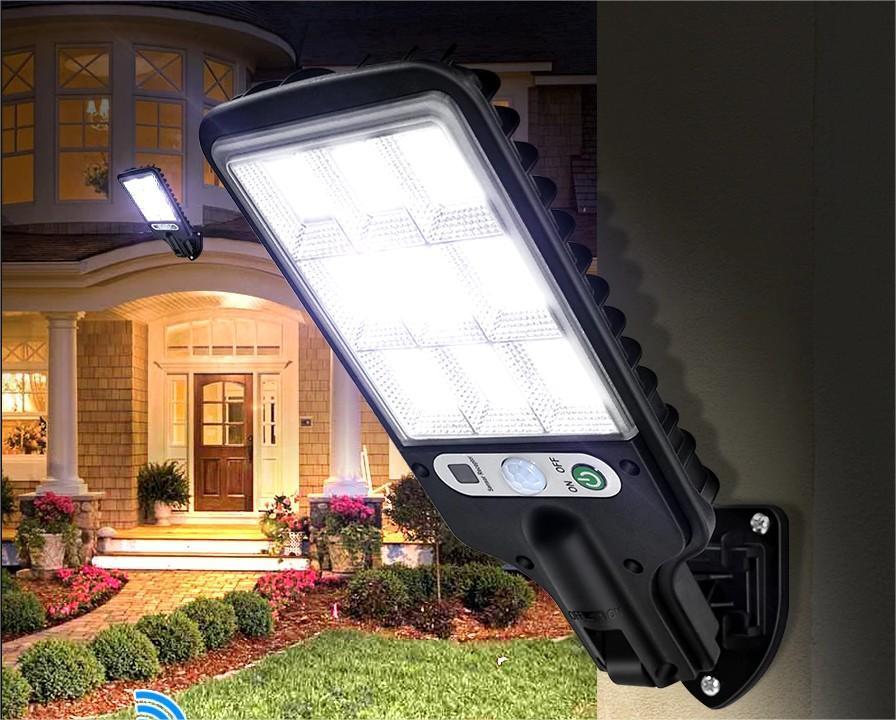 Solar Flood Light Outdoor Motion Sensor 600W Equivalent IP65 Waterproof 12-Hour Battery Model Ultra Reflector Professional